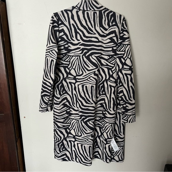 Lizzy & Coco Reversible Open Long Cardigan Size Large Floral and Zebra Print - Picture 10 of 10